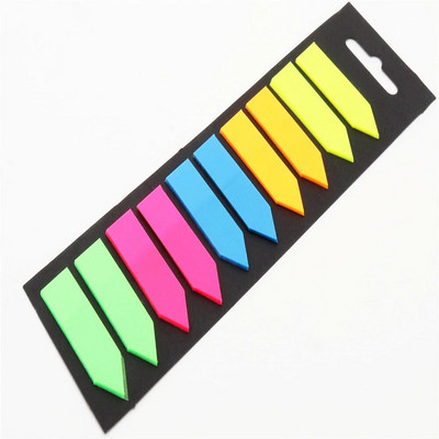 200 φύλλα Χρώμα φθορισμού Υπόμνημα Αυτοκόλλητες σημειώσεις Σελιδοδείκτης Σημειωματάριο Αυτοκόλλητο Χαρτί Σχολικά είδη γραφείου