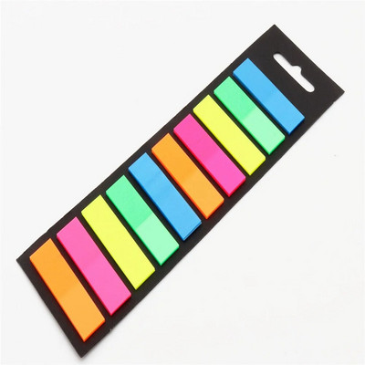 200 φύλλα Χρώμα φθορισμού Υπόμνημα Αυτοκόλλητες σημειώσεις Σελιδοδείκτης Σημειωματάριο Αυτοκόλλητο Χαρτί Σχολικά είδη γραφείου