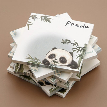 Cute Cartoon Panda Δημοσιεύτηκε αυτοκόλλητες σημειώσεις Αυτοκόλλητο μήνυμα Φορητό σημειωματάριο Tearable 50 φύλλα Αδιάβροχο μελάνι Ομαλή γραφή για μαθητή
