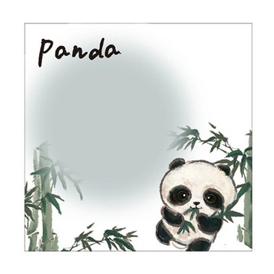 Roztomilý kreslený panda, lepiaci blok s poznámkami, prenosný, odtrhávací, 50 listov, odolný voči atramentu, hladké písanie pre študentov