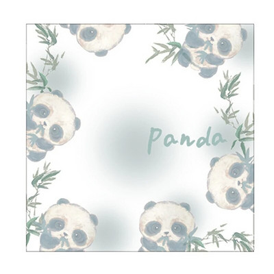 Roztomilý kreslený panda, lepiaci blok s poznámkami, prenosný, odtrhávací, 50 listov, odolný voči atramentu, hladké písanie pre študentov