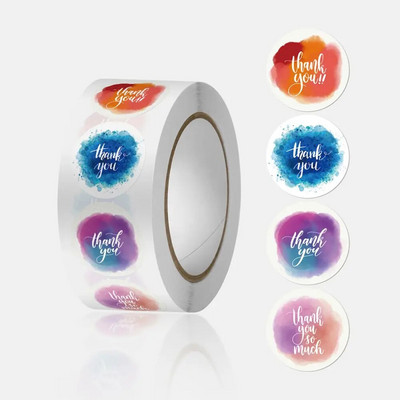 100 – 500 ks čiernobielych nálepiek s poďakovaním pre malé firmy, pečať, etikety, ručne vyrobené etikety, 8 vzorov, nálepky na papierenské potreby