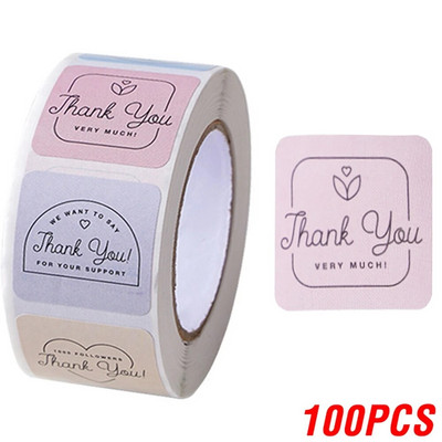 100-500 tk Täname kleebis ümmargune väljalõigete albumi ümbriku pitser Väljalõigete albumi kleebiste festival Sünnipäevapeo kingituste kaunistuste sildid