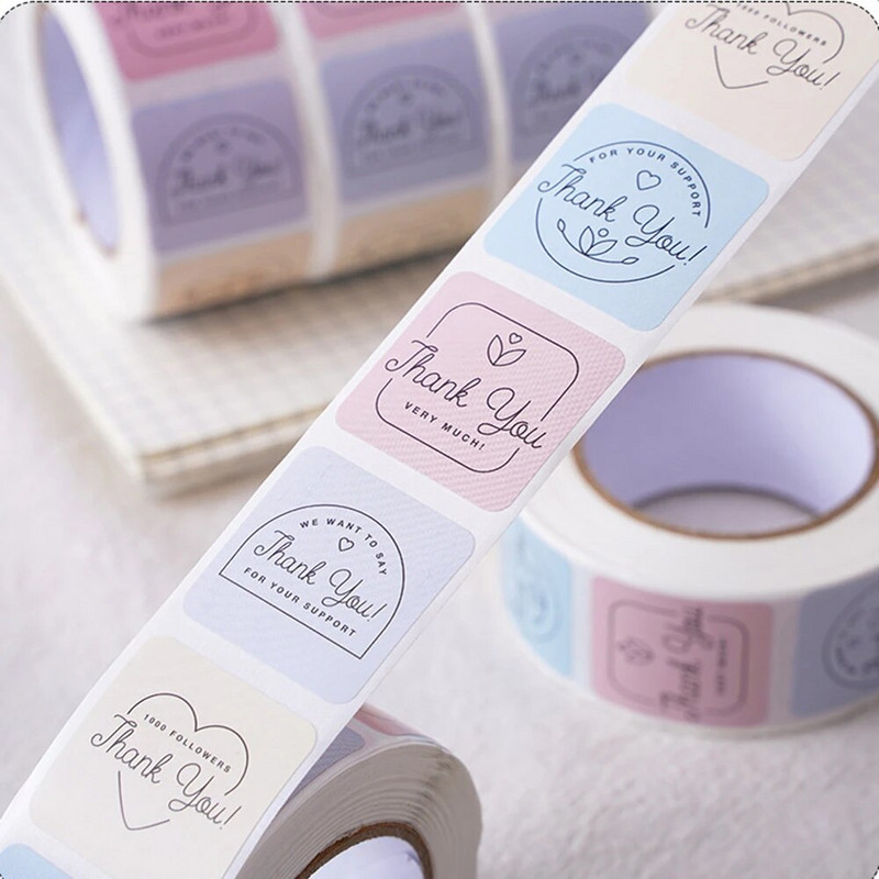 100-500 tk Täname kleebis ümmargune väljalõigete albumi ümbriku pitser Väljalõigete albumi kleebiste festival Sünnipäevapeo kingituste kaunistuste sildid