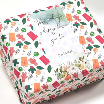 10-50 бр. Благодарствени стикери „Този пакет също се радва да ви види“ Печатни етикети Стикери Опаковка за подаръци Декор за малък бизнес
