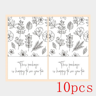 10-50 tk. Tänukleebised "Sellel pakendil on ka hea meel teid näha" Plommid Sildid Kleebised Kingituspakendid Väikeettevõtte sisekujundus