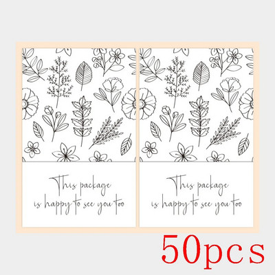 10-50 tk. Tänukleebised "Sellel pakendil on ka hea meel teid näha" Plommid Sildid Kleebised Kingituspakendid Väikeettevõtte sisekujundus