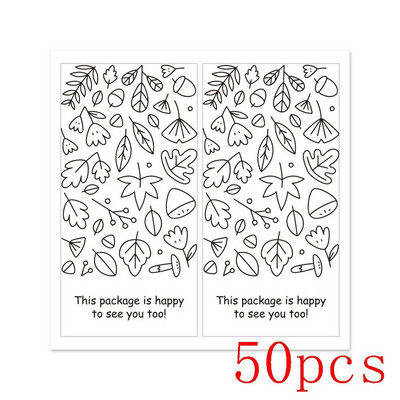 10-50 tk. Tänukleebised "Sellel pakendil on ka hea meel teid näha" Plommid Sildid Kleebised Kingituspakendid Väikeettevõtte sisekujundus