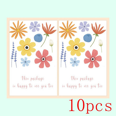 10-50 tk. Tänukleebised "Sellel pakendil on ka hea meel teid näha" Plommid Sildid Kleebised Kingituspakendid Väikeettevõtte sisekujundus