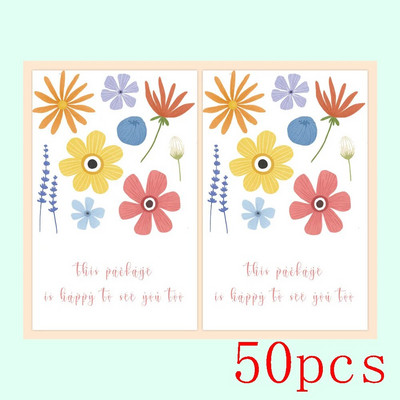 10-50 tk. Tänukleebised "Sellel pakendil on ka hea meel teid näha" Plommid Sildid Kleebised Kingituspakendid Väikeettevõtte sisekujundus