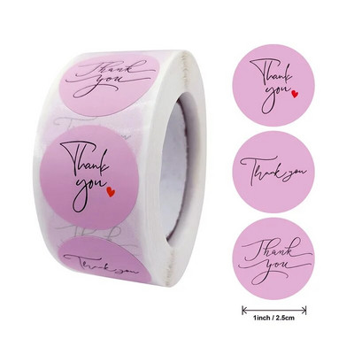 100-500 vnt. Padėkos lipdukai verslui Nauji Merci Pakuotės Riedantys lipdukai Apvalūs Namuose pagaminti lipdukai Pakuotės etiketės