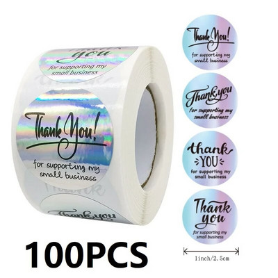 100-500 vnt. Padėkos lipdukai verslui Nauji Merci Pakuotės Riedantys lipdukai Apvalūs Namuose pagaminti lipdukai Pakuotės etiketės