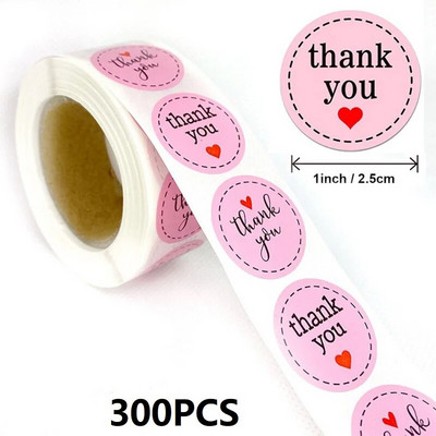 100-500 vnt. Padėkos lipdukai verslui Nauji Merci Pakuotės Riedantys lipdukai Apvalūs Namuose pagaminti lipdukai Pakuotės etiketės