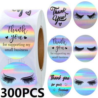 100-500 vnt. Padėkos lipdukai verslui Nauji Merci Pakuotės Riedantys lipdukai Apvalūs Namuose pagaminti lipdukai Pakuotės etiketės