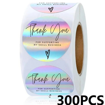 100-500 vnt. Padėkos lipdukai verslui Nauji Merci Pakuotės Riedantys lipdukai Apvalūs Namuose pagaminti lipdukai Pakuotės etiketės