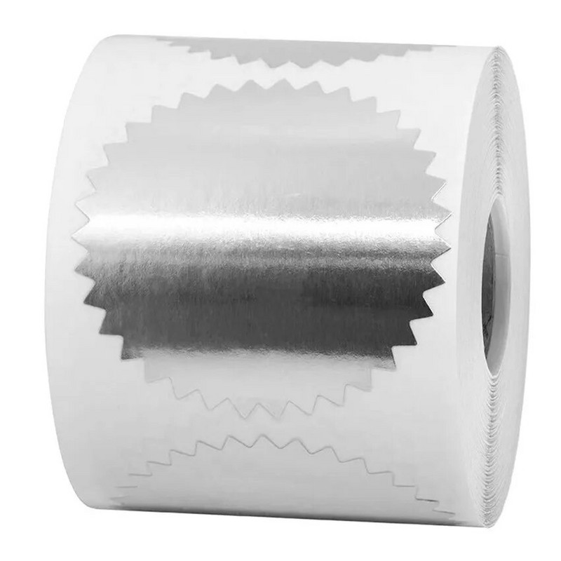 200/500 tk Silver Gold Embosser aitäh Kleebis Kohandage tühja pitsatiga silte Kutsekaardi kingituste pitseerimine Dekoratiivsed kleebised