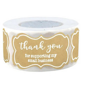 250 tk. Paberist Täname tellimuse eest Kleebised Plommisildid Täname ostlemise eest Minu väikeettevõtte saatesilt 3 * 5 cm