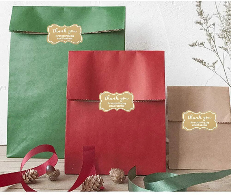 250 tk. Paberist Täname tellimuse eest Kleebised Plommisildid Täname ostlemise eest Minu väikeettevõtte saatesilt 3 * 5 cm