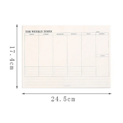 2024. aasta nädalaplaneerija Dateerimata spiraalne päevakava A5 märkmikuplaneerija kott 52 nädala plaanija Ajakava kirjatarbed Kontoritarbed