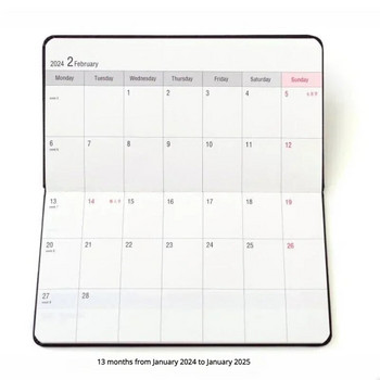 A6 Monthly Weekly Planner Notebook Journal Agenda 2024 Diary Organizer Πρόγραμμα Μπλοκ γραφής Σχολικά επιστολόχαρτα Είδη γραφείου