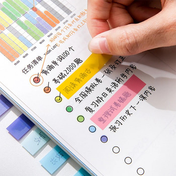 200 листа Цветни лепкави бележки Индекс Стикери Напомняне за планиране Блокнот за бележки Отметки Бележници Училищни канцеларски материали