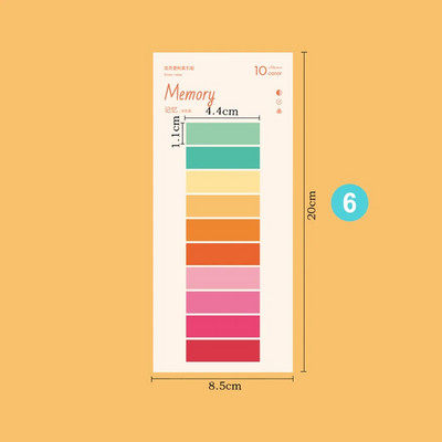 200 φύλλα Πολύχρωμες αυτοκόλλητες σημειώσεις Ευρετήριο Αυτοκόλλητα Προγραμματισμός Υπενθύμιση Υπόμνημα Υπόμνημα Σελιδοδείκτες Σημειωματάρια Σχολικό Γραφείο Χαρτικά