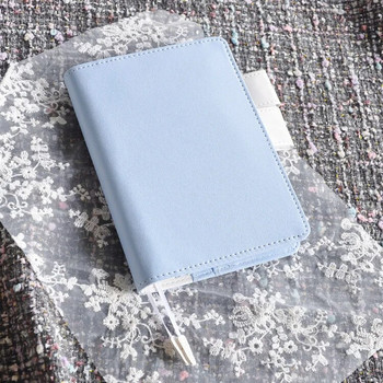Свеж бонбонен цвят A6 PU кожени тетрадки с разхлабени листове, корица, ръчна корица за пътна сметка, DIY Planner Organizer hobo book shell