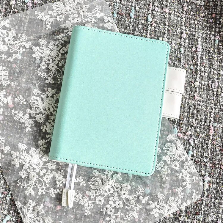 Φρέσκα ζαχαρωτά δερμάτινα A6 PU με χαλαρά φύλλα κάλυμμα για σημειωματάρια χειρός κάλυμμα λογαριασμού ταξιδιού DIY Planner Organizer κέλυφος βιβλίου hobo