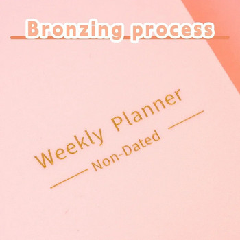 Spiral Binder Notebooks 52 Weeks Weekly Planners A5 Agenda Πρόγραμμα διοργανωτής Εφημερίδα Σχολικά προμήθειες γραφείου Χαρτικά