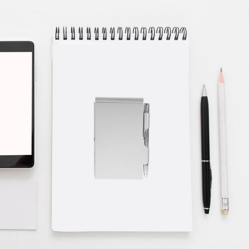 Clamshell sülearvuti metallist memoplaadid Loomingulised märkmikud Kontorimärkmik Taskupliiatsihoidja Memorandum Kas nimekiri Sujuv kirjutamisplaan