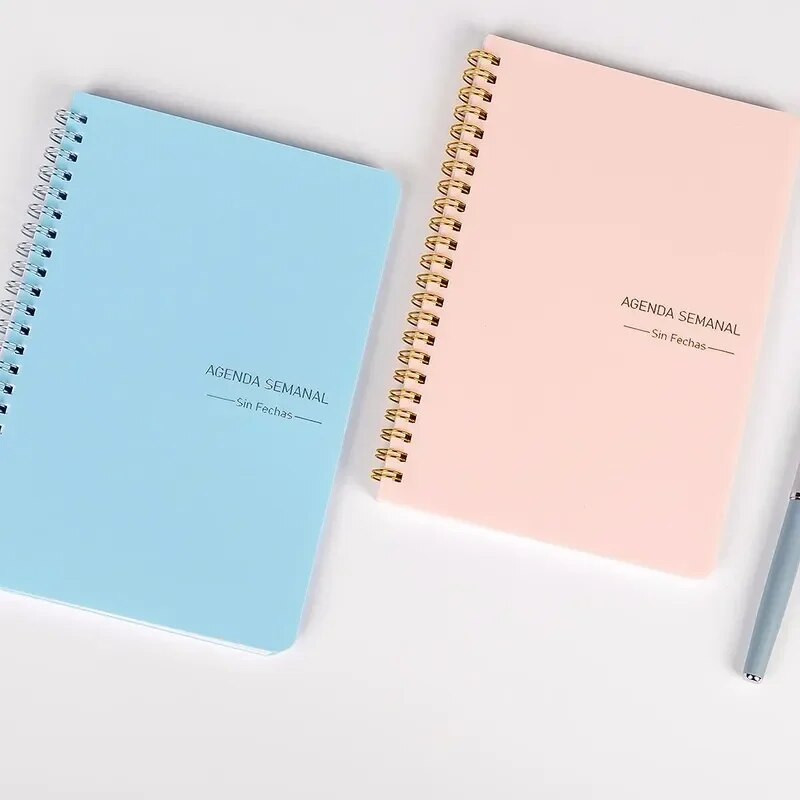 2024 A5 hispaania keel Agenda Notebook Bullet Daily Weekly Journal Ajakava Inglise keele planeerija Kontoritarvete kool