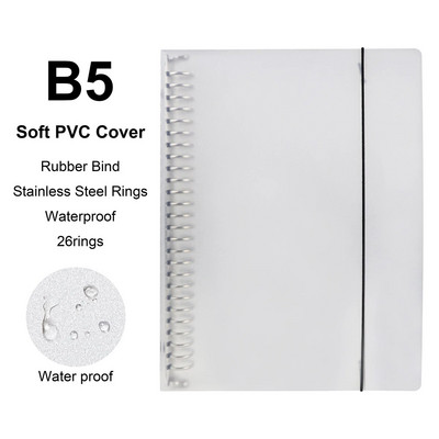 A4/B5/A5 lahtiste lehtedega täiteköitja sülearvuti tühi/joon/ruudustik/Cornelli vahetatav metallrõngas Kontori- ja koolitarbed Kirjatarbed