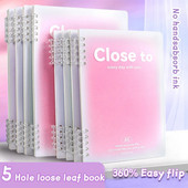 Ins prijenosna bilježnica s pet rupa i odvojivim gradijentom u boji, jednostavni blokovi za pisanje, pribor za učenike, školski uredski pribor