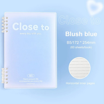 Ins prijenosna bilježnica s pet rupa i odvojivim gradijentom u boji, jednostavni blokovi za pisanje, pribor za učenike, školski uredski pribor