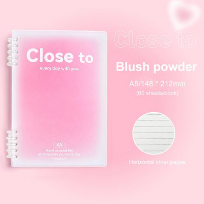 Ins prijenosna bilježnica s pet rupa i odvojivim gradijentom u boji, jednostavni blokovi za pisanje, pribor za učenike, školski uredski pribor