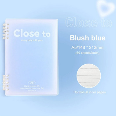 Ins prijenosna bilježnica s pet rupa i odvojivim gradijentom u boji, jednostavni blokovi za pisanje, pribor za učenike, školski uredski pribor