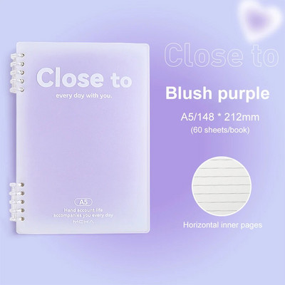 Ins prijenosna bilježnica s pet rupa i odvojivim gradijentom u boji, jednostavni blokovi za pisanje, pribor za učenike, školski uredski pribor