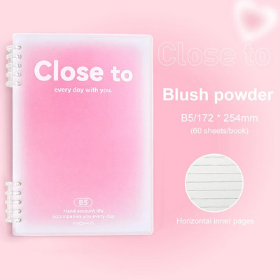 Ins prijenosna bilježnica s pet rupa i odvojivim gradijentom u boji, jednostavni blokovi za pisanje, pribor za učenike, školski uredski pribor