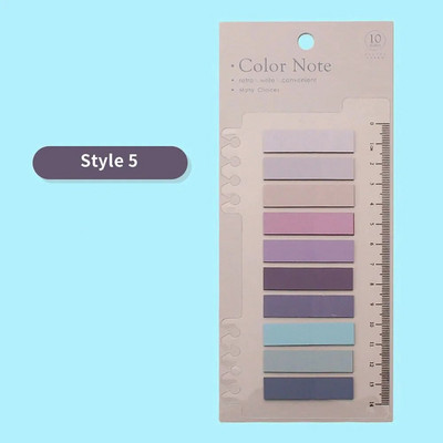 200 lehte/pakk Värvilised kleepuvad märkmed Memoleht Sildid Märkmed Järjehoidjad Märkmik Kool Kontoritarbed