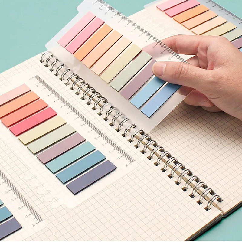 200 lehte/pakk Värvilised kleepuvad märkmed Memoleht Sildid Märkmed Järjehoidjad Märkmik Kool Kontoritarbed