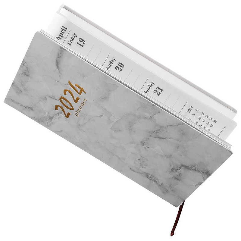 Bilježnica 2024. godina Notepad Dnevni red Marbling Priručnik za planiranje Business Pu Planer Studenti Praktično pisanje Prijenosni