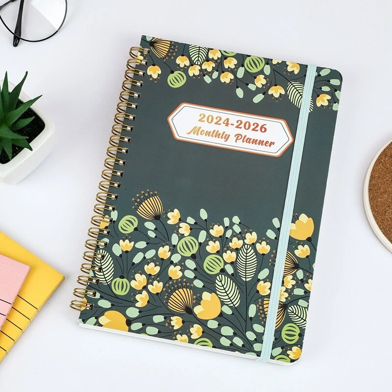 2024. aasta ajakirjade plaanija nädala päevaplaan kalender A5 mähismärkmik Inglise keel Spordilöögi ajakava Kontori päevakava korraldajaraamat