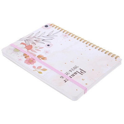 1 Book of Notebook Decorative Printing Coil Notepad Exquisite English Notepad Cash Budget Binder 2024 agenda hispaania Agenda