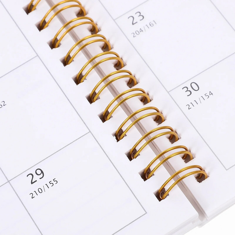 1 Book of Notebook Decorative Printing Coil Notepad Exquisite English Notepad Cash Budget Binder 2024 agenda hispaania Agenda