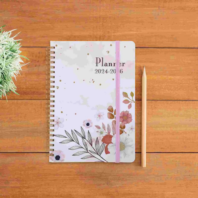 1 Book of Notebook Decorative Printing Coil Notepad Exquisite English Notepad Cash Budget Binder 2024 agenda hispaania Agenda