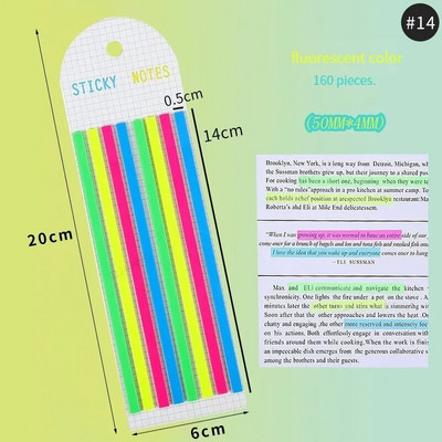 Haile 300Sheets/Set Διάφανα αυτοκόλλητα PET Σημειώσεις Υπόμνημα Σημειώσεις Macaron Έγχρωμοι σελιδοδείκτες Σημειωματάριο Σχολική γραφική ύλη