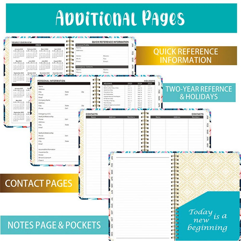 2024 A5 Agenda Planner Σημειωματάριο Ημερολόγιο Εβδομαδιαία Μήνας Στόχος Πρόγραμμα Συνήθειας Περιοδικό Τετράδια Σχολικά επιστολόχαρτα Είδη γραφείου