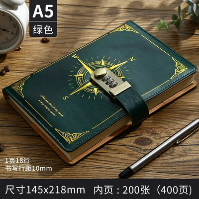 Paroolimärkmete päevikuraamat lukuga Uued poisid Lihtne Kunst Retro Tüdrukud Privaatne Retro PUP Nahast Nägu Salapäevik tüdrukutele