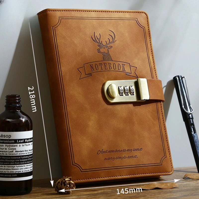 Paroolimärkmete päevikuraamat lukuga Uued poisid Lihtne Kunst Retro Tüdrukud Privaatne Retro PUP Nahast Nägu Salapäevik tüdrukutele