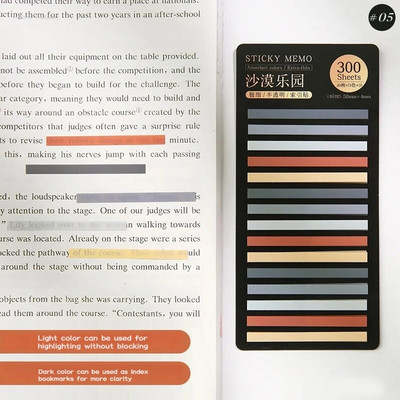 300Sheets/Set Rainbow Color Index Αυτοκόλλητα Σημειώσεις Σημειώσεις σημειωματάριων Σημειώσεις κολλώδεις διαφανείς σελιδοδείκτες PET Σημειωματάριο Σχολικά επιστολόχαρτα δώρα